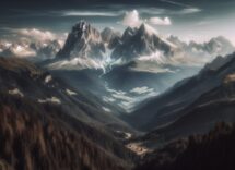 Scena di preparativi per sci alpinismo in Trentino