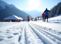 Atleti partecipano al Skiri Trophy di sci di fondo