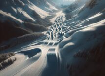 Atleti in azione durante una gara di snowboard cross