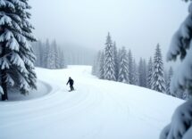 Atleti in azione durante una gara di snowboard cross a Livigno