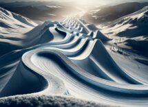 Atleta in azione durante una gara di snowboard cross in Finlandia