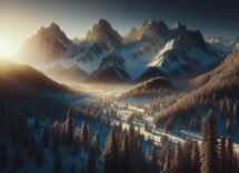 Atleta in azione durante una gara di snowboard cross in Italia