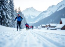 Atleti in gara durante il Tour de Ski 2024 in Val di Fiemme
