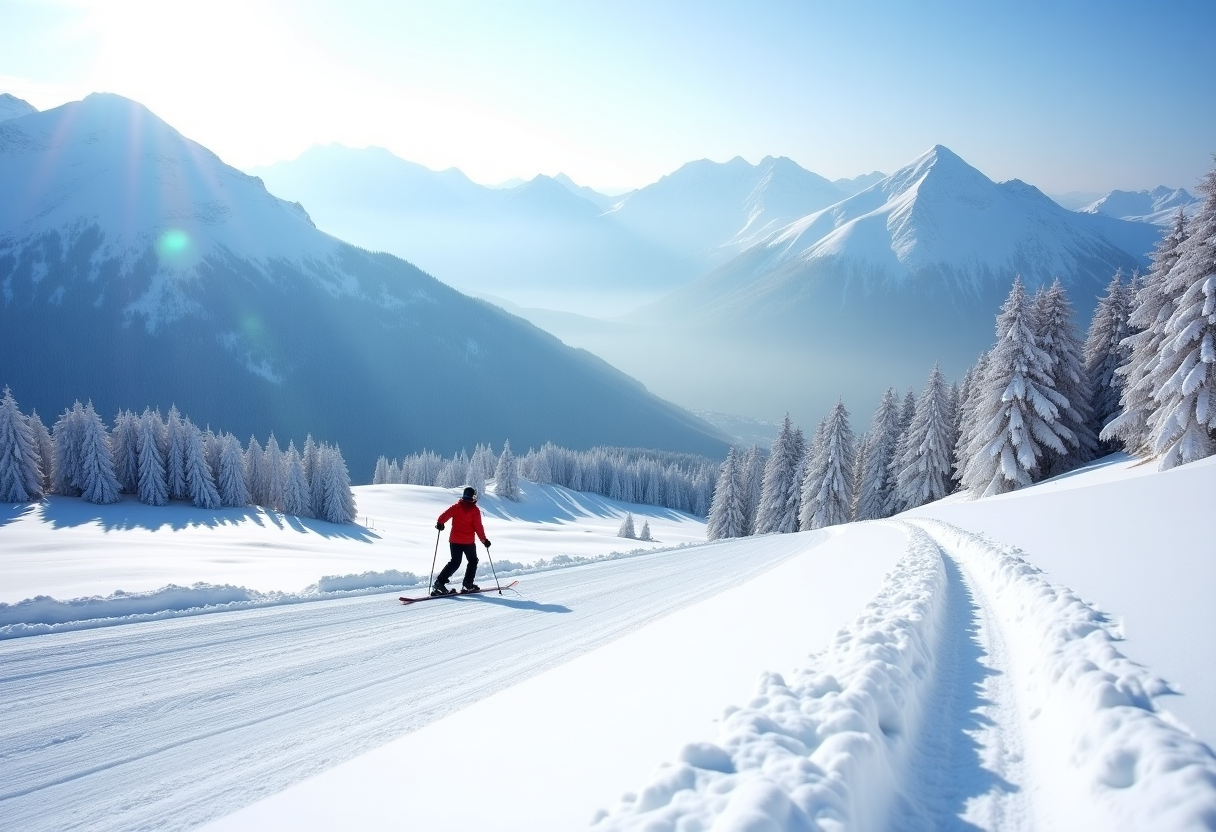 Atleti in azione durante il Tour de Ski 2024 in Val di Fiemme