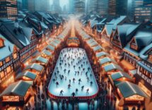 Pista di pattinaggio nel villaggio natalizio di Rimini