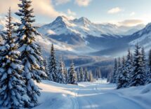 Atleti in azione durante gare di biathlon e sci di fondo