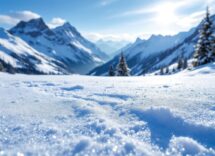 Famiglia in montagna che esplora la natura insieme