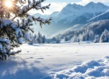 Atleta in azione durante una gara di biathlon