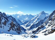 Panorama innevato di Bormio pronto per lo sci