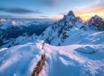 Celebrazioni di Capodanno tra le vette italiane innevate