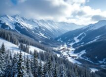 Atleti in azione durante una gara di biathlon a Le Grand Bornand