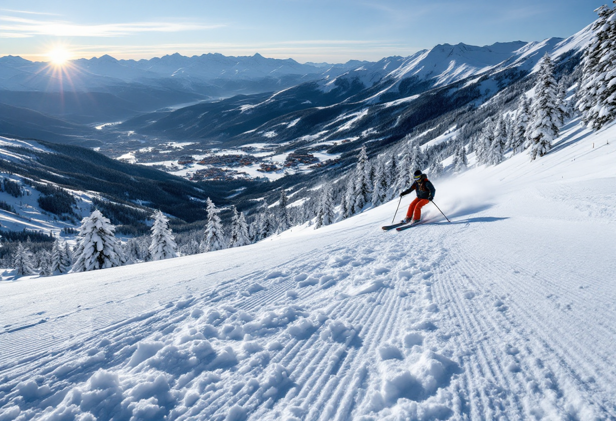 Federica Brignone durante la prova cronometrata a Beaver Creek
