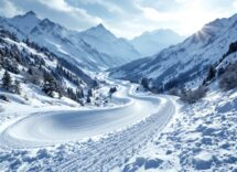 Atleti in azione durante una gara di snowboard cross