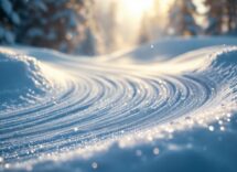 Atleti in azione durante una gara di snowboard cross