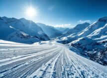 Atleti in azione durante una gara di snowboard cross