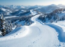Atleti in azione durante una gara di snowboard cross
