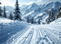 Atleti in azione durante una gara di snowboard cross