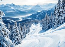 Atleti in azione durante una gara di snowboard cross