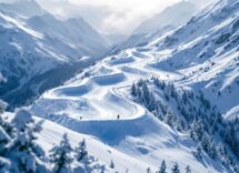 Atleti in azione durante una gara di snowboard cross a Beaver Creek