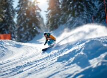 Competizione di snowboard cross in Val di Fiemme