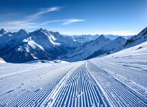 Sciatori in azione sulla Face de Bellevarde durante una gara