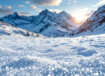 Panorama di una località sciistica economica in Europa