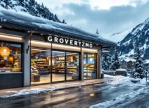 Insegna del nuovo negozio Esselunga a Cortina D'Ampezzo