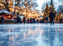 Giovani pattinatori su ghiaccio a Imperia durante un evento