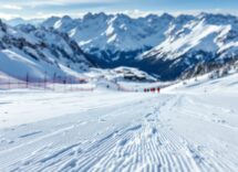 Atleta in azione durante lo slalom di Coppa Europa a Obereggen