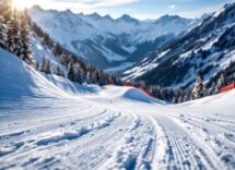 Atleti in azione durante una gara di snowboard cross