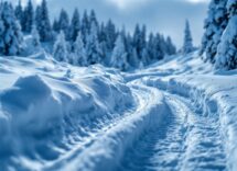 Atleti in azione durante una gara di snowboard cross