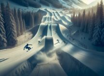 Atleti in azione durante una gara di snowboard cross a Beaver Creek