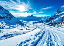 Atleta in azione durante una gara di snowboard cross in Italia