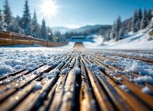 Atleti in azione durante la Tournèe dei Quattro Trampolini