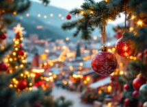 Vista incantevole del villaggio di Natale in Campania