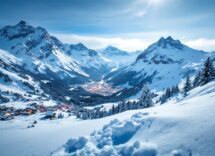 Panorama della Ski Area Faloria-Cristallo in inverno