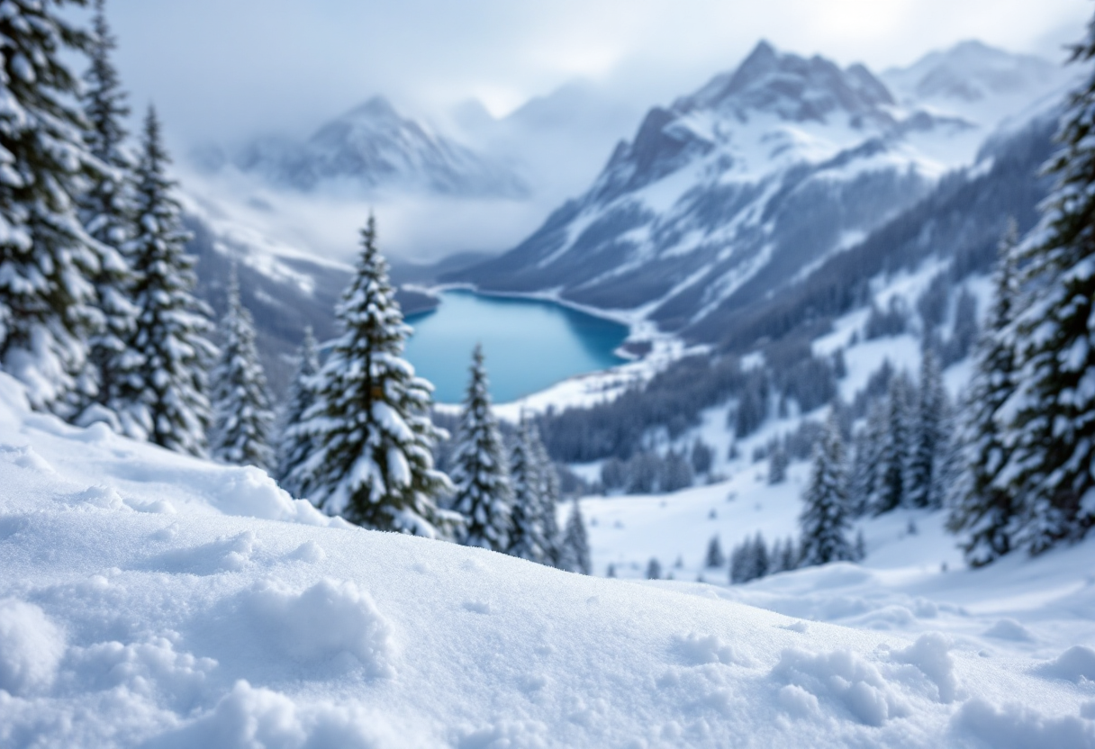 Atleta paralimpico in azione nello sci di fondo