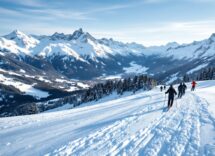 Sciatori in azione durante la discesa libera a Wengen