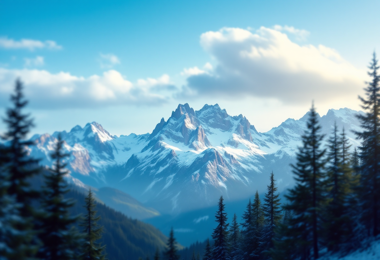 Panorama delle Dolomiti Valtellina per i Giochi Olimpici