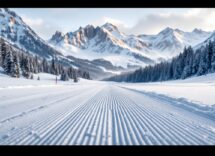 Atleti in azione durante una gara di biathlon in Val Martello