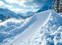 Flora Tabanelli durante la competizione di Freeski Big Air