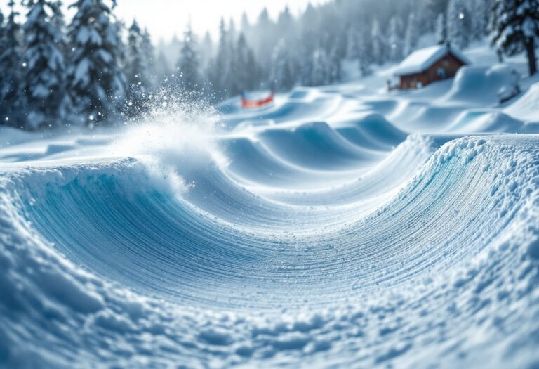 Atleti in azione durante una gara di snowboard cross