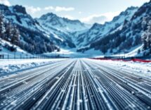 Atleti italiani in azione durante la staffetta maschile a Ruhpolding