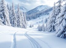 Panorama innevato di La Thuile, meta ideale per sciatori