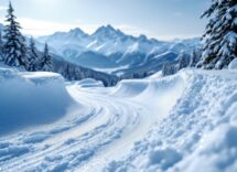 Atleti in azione durante una gara di snowboard cross