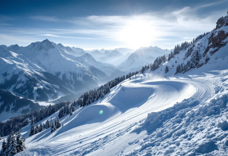 Atleti in azione durante una gara di snowboard cross