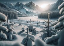 Sciatori in azione durante il Tour de Ski in Val di Fiemme