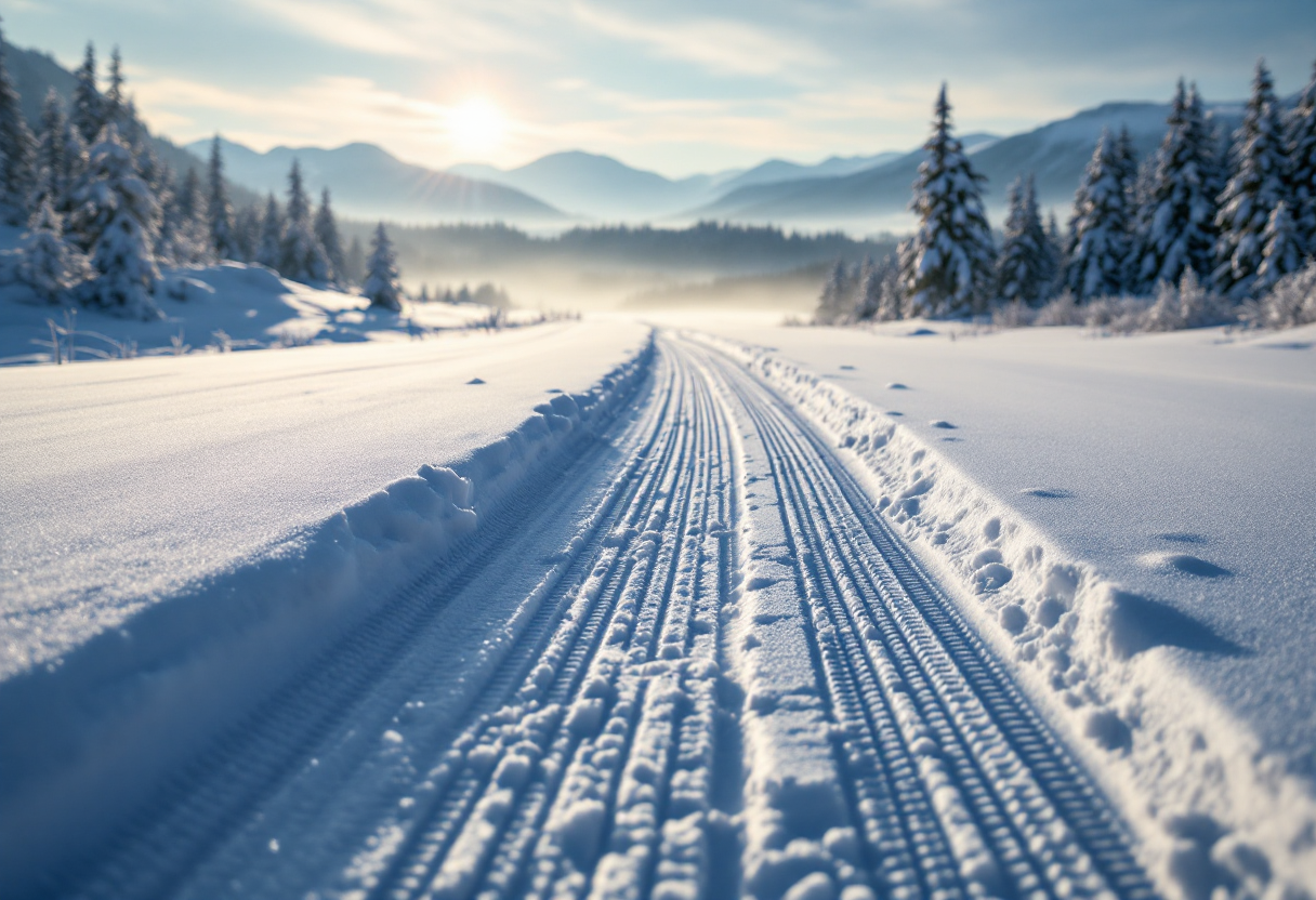 Atleti norvegesi in azione durante la sprint a skating
