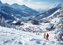 Bambini che si divertono sulla neve a Airolo-Pesciüm