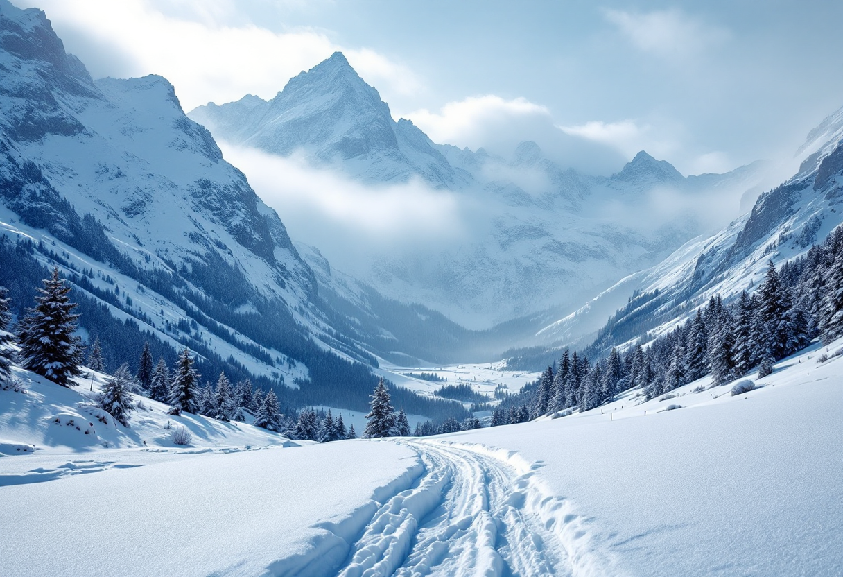 Atleti in azione durante una gara di biathlon in Val Ridanna